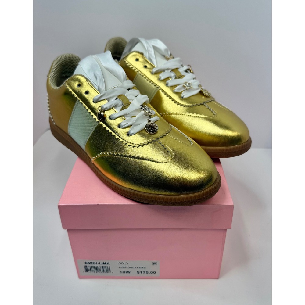 Smash Shoes Lima Charm Sneakers Gold Size 10 W Women Streetwear Mob Wife 80s